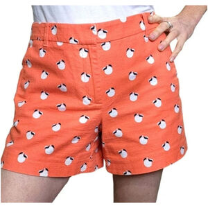 Women's Ann Taylor Shorts Size 10 Orange Patterned